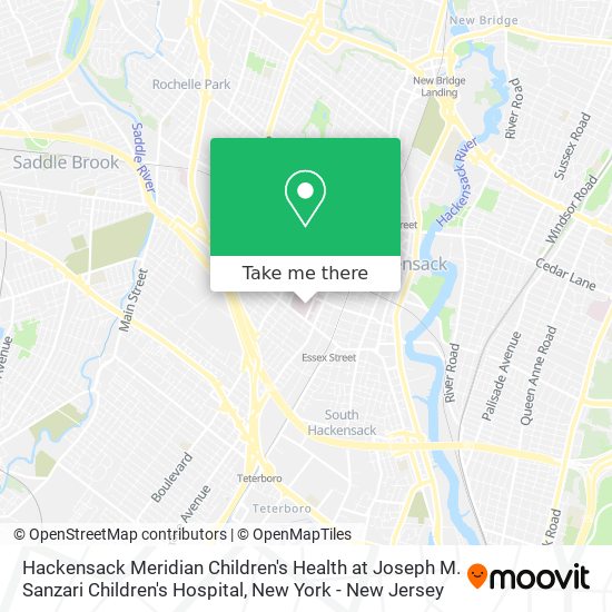 Mapa de Hackensack Meridian Children's Health at Joseph M. Sanzari Children's Hospital