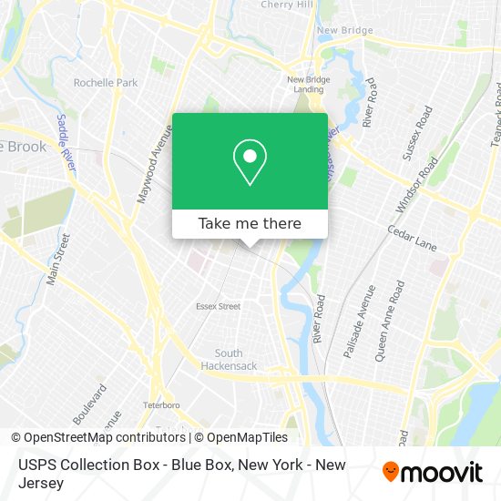 Mapa de USPS Collection Box - Blue Box