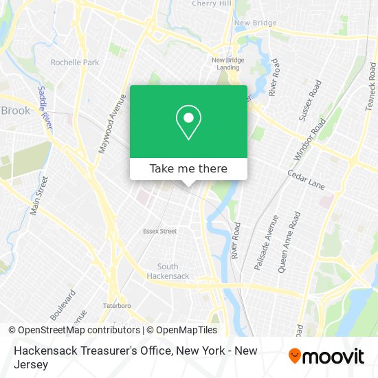 Hackensack Treasurer's Office map