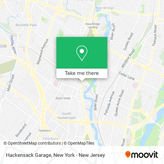 Hackensack Garage map