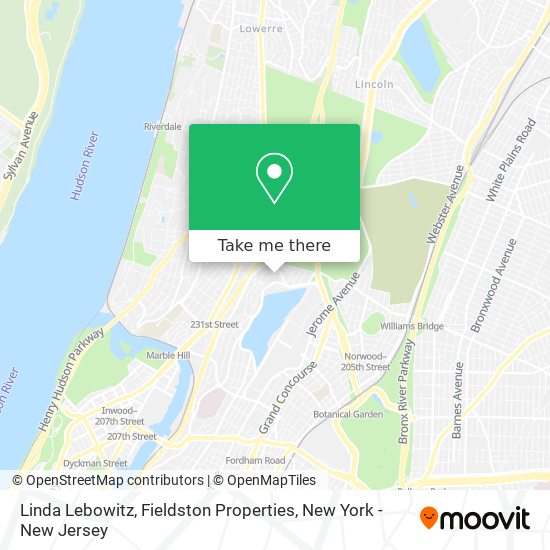 Mapa de Linda Lebowitz, Fieldston Properties