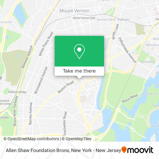 Mapa de Allen Shaw Foundation Bronx