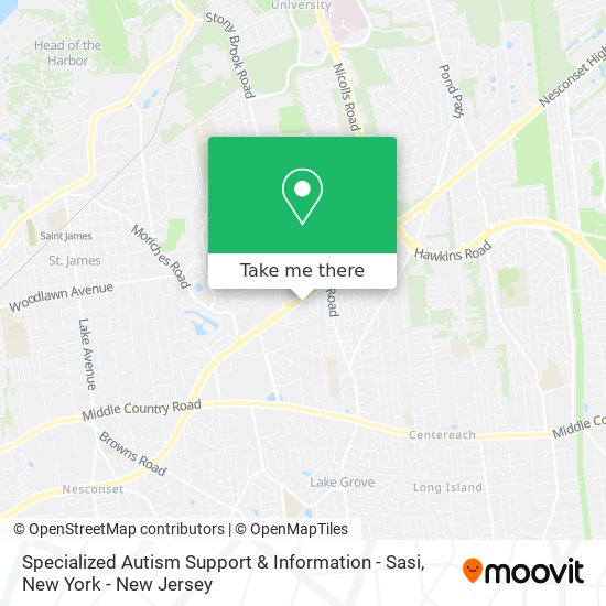 Mapa de Specialized Autism Support & Information - Sasi