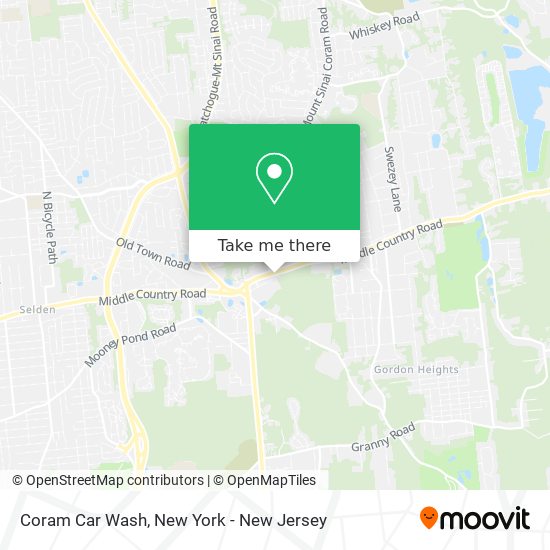 Coram Car Wash map