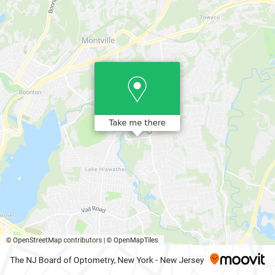 The NJ Board of Optometry map