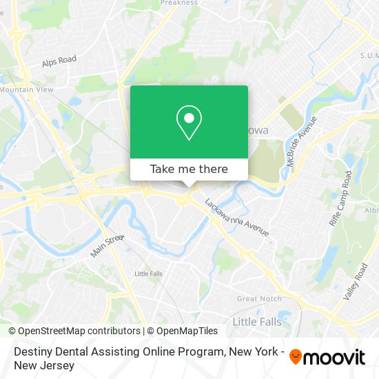 Mapa de Destiny Dental Assisting Online Program
