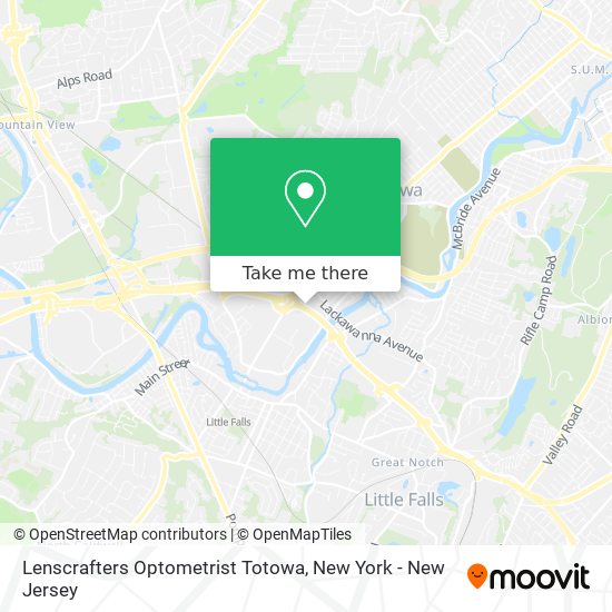 Mapa de Lenscrafters Optometrist Totowa