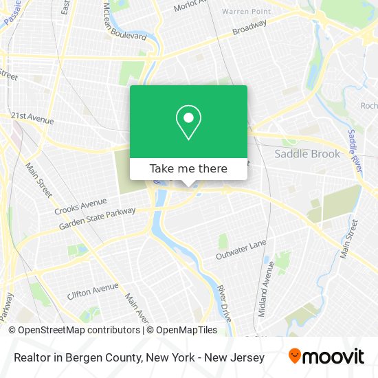 Realtor in Bergen County map