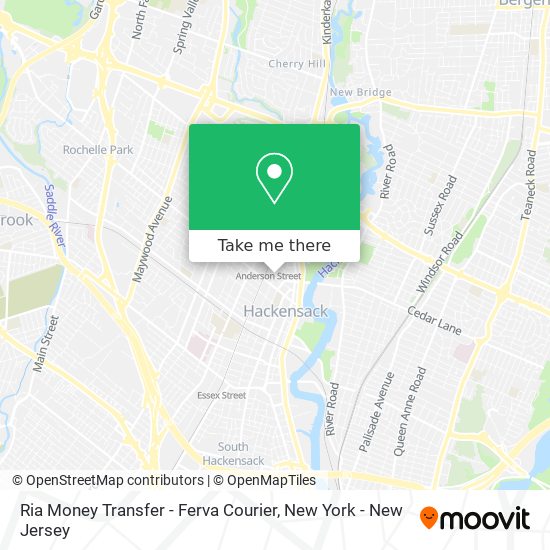 Mapa de Ria Money Transfer - Ferva Courier
