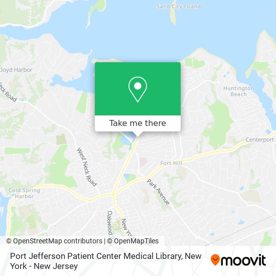 Port Jefferson Patient Center Medical Library map