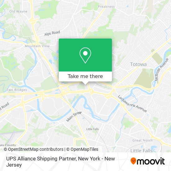 Mapa de UPS Alliance Shipping Partner