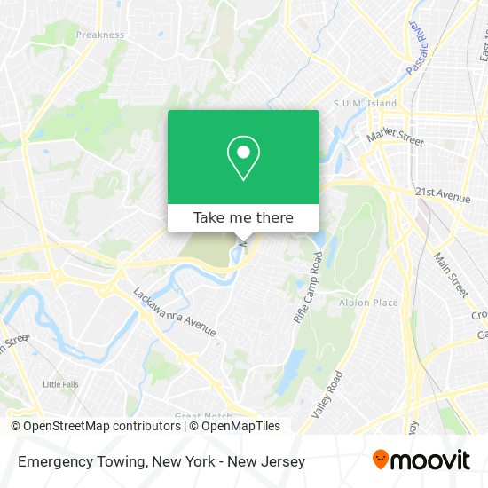 Emergency Towing map