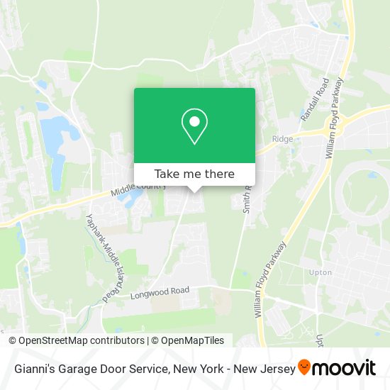 Gianni's Garage Door Service map