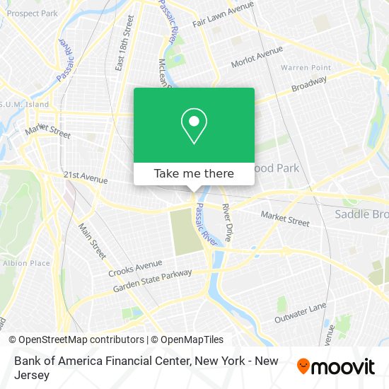 Mapa de Bank of America Financial Center