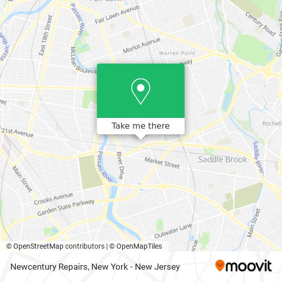 Newcentury Repairs map