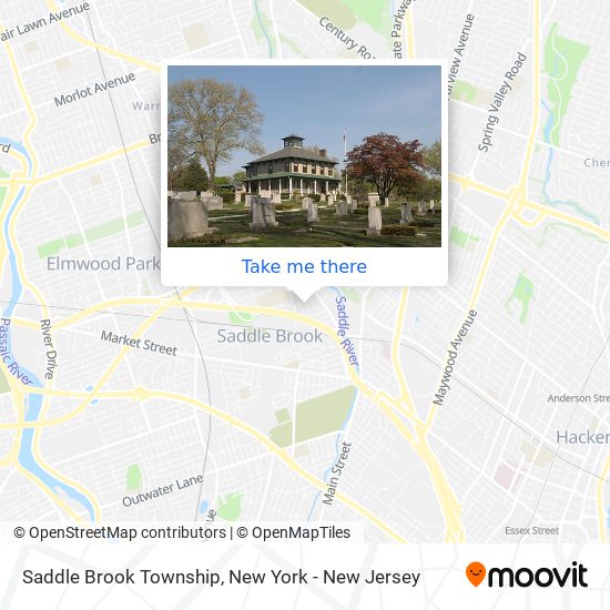 Saddle Brook Township map