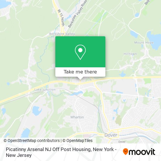 Mapa de Picatinny Arsenal NJ Off Post Housing