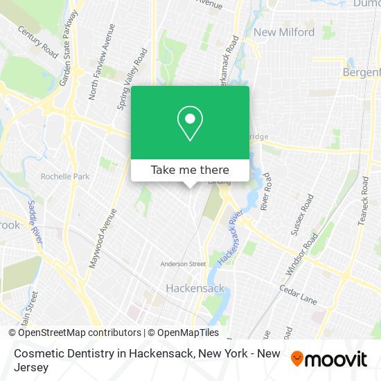 Mapa de Cosmetic Dentistry in Hackensack