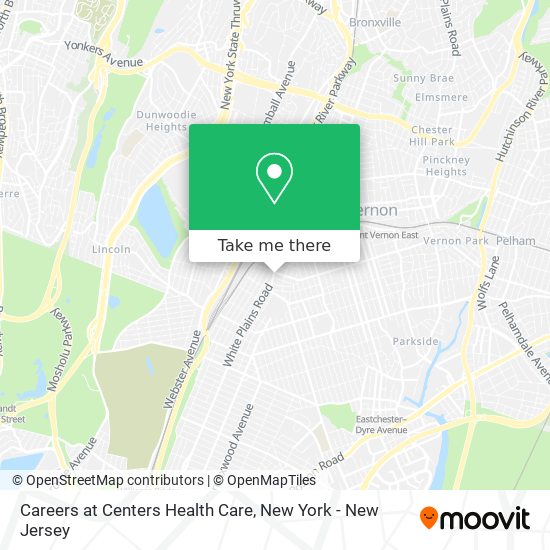 Careers at Centers Health Care map