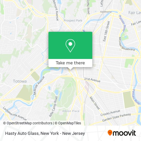 Mapa de Hasty Auto Glass