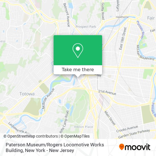 Mapa de Paterson Museum / Rogers Locomotive Works Building