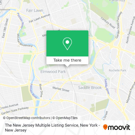 Mapa de The New Jersey Multiple Listing Service