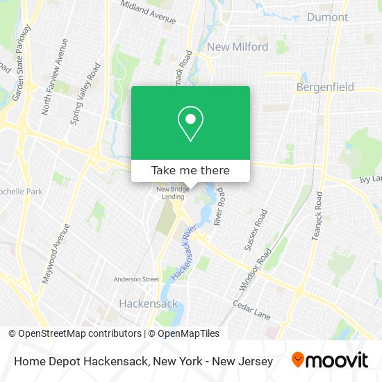 Mapa de Home Depot Hackensack