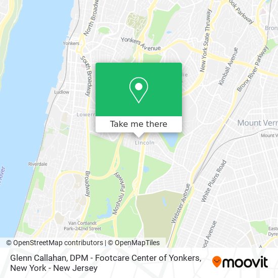 Mapa de Glenn Callahan, DPM - Footcare Center of Yonkers