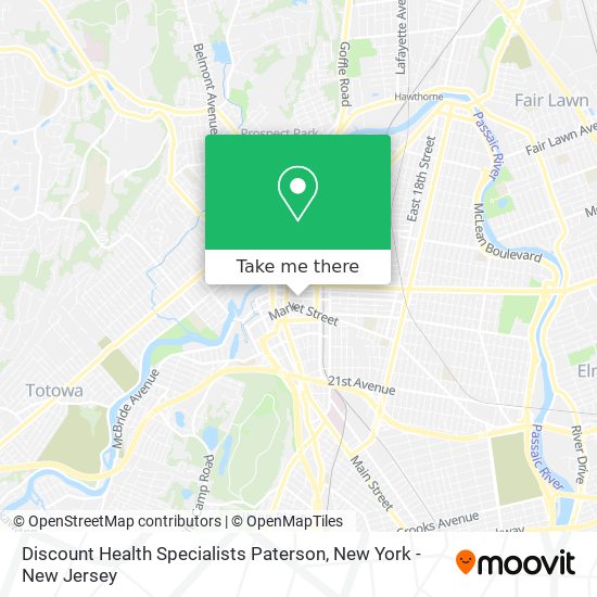 Discount Health Specialists Paterson map