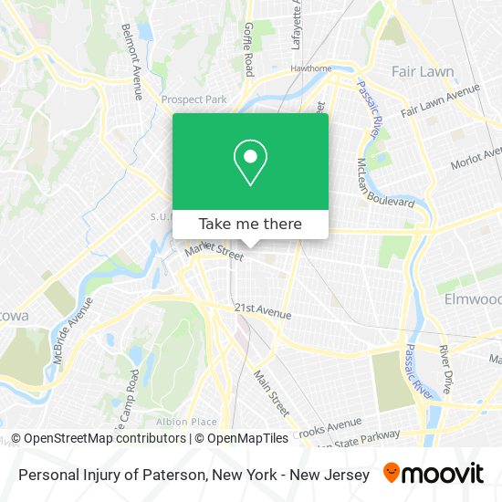 Personal Injury of Paterson map