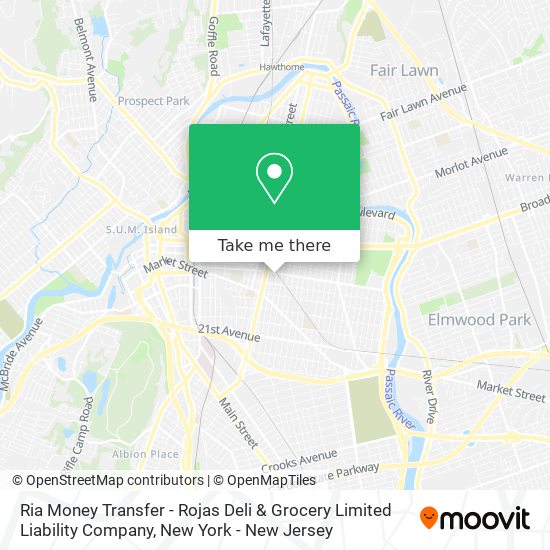 Mapa de Ria Money Transfer - Rojas Deli & Grocery Limited Liability Company