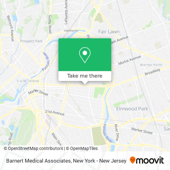 Mapa de Barnert Medical Associates