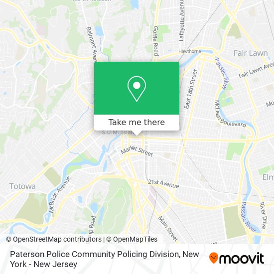 Mapa de Paterson Police Community Policing Division