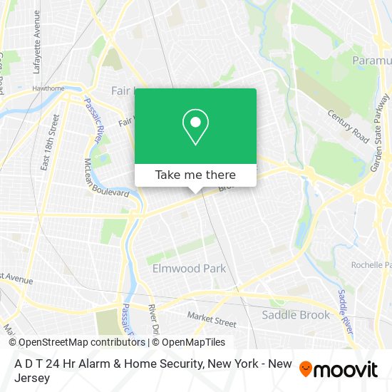 Mapa de A D T 24 Hr Alarm & Home Security