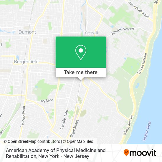 American Academy of Physical Medicine and Rehabilitation map