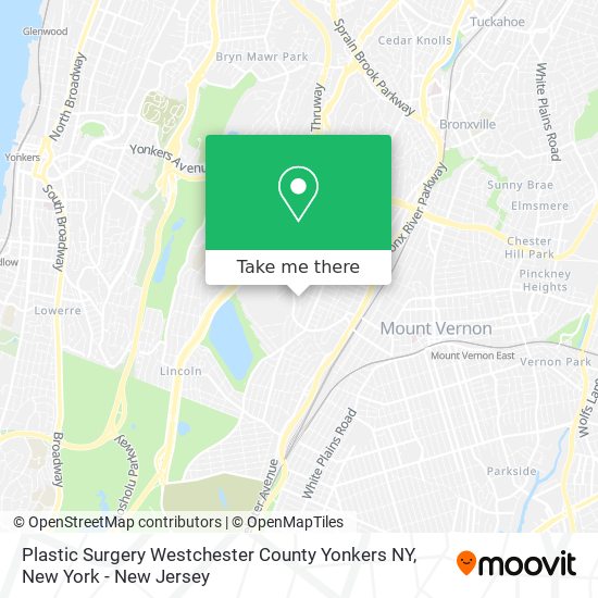 Plastic Surgery Westchester County Yonkers NY map