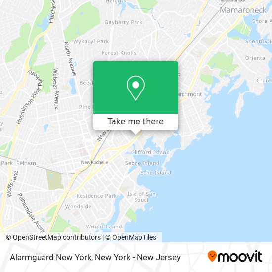 Mapa de Alarmguard New York