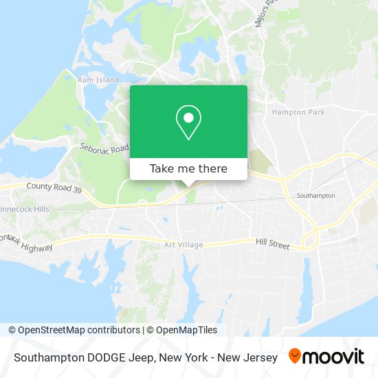 Southampton DODGE Jeep map