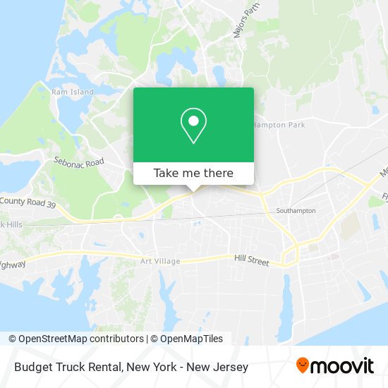 Budget Truck Rental map