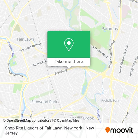 Shop Rite Liquors of Fair Lawn map