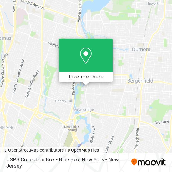 USPS Collection Box - Blue Box map