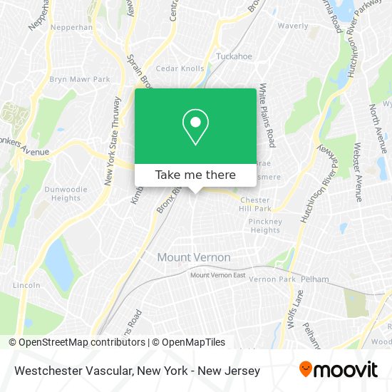 Mapa de Westchester Vascular