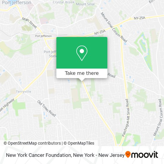 New York Cancer Foundation map