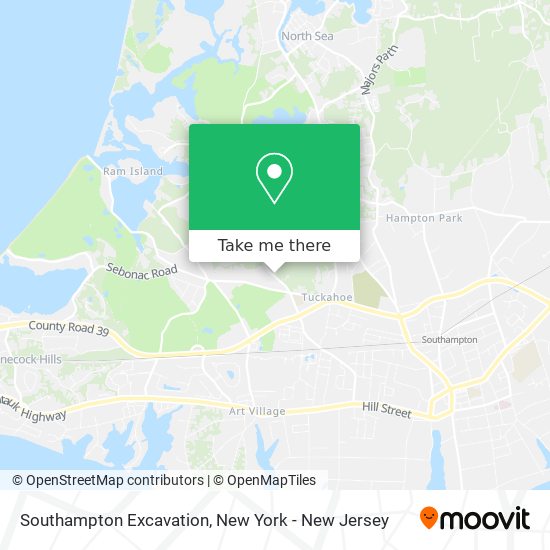 Mapa de Southampton Excavation