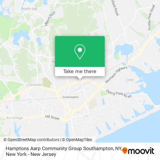 Mapa de Hamptons Aarp Community Group Southampton, NY