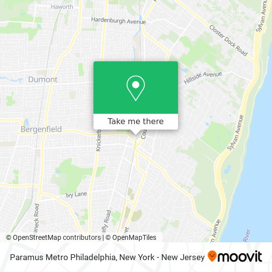 Paramus Metro Philadelphia map