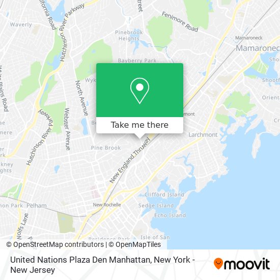 Mapa de United Nations Plaza Den Manhattan