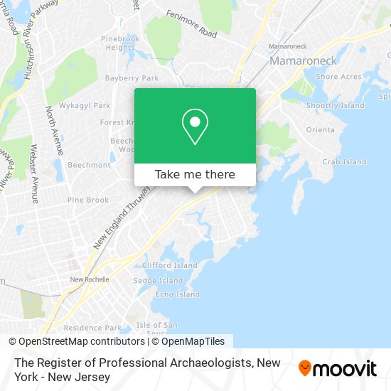 The Register of Professional Archaeologists map