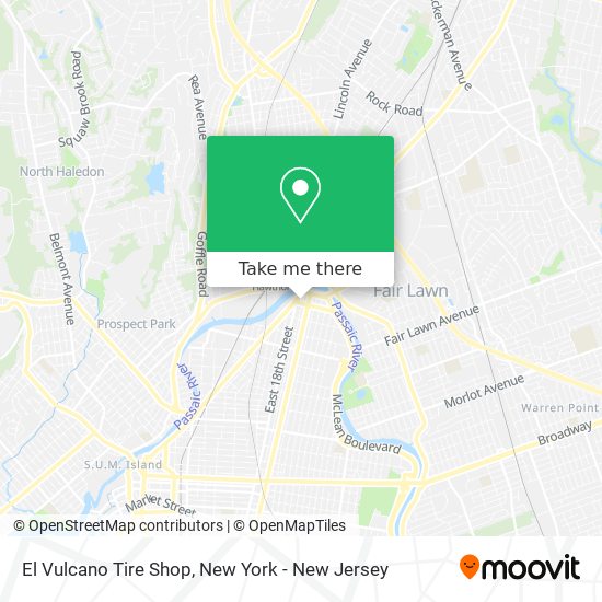 El Vulcano Tire Shop map