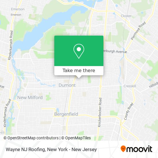 Mapa de Wayne NJ Roofing